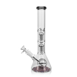 Arsenal Double-Perc Glass Bong